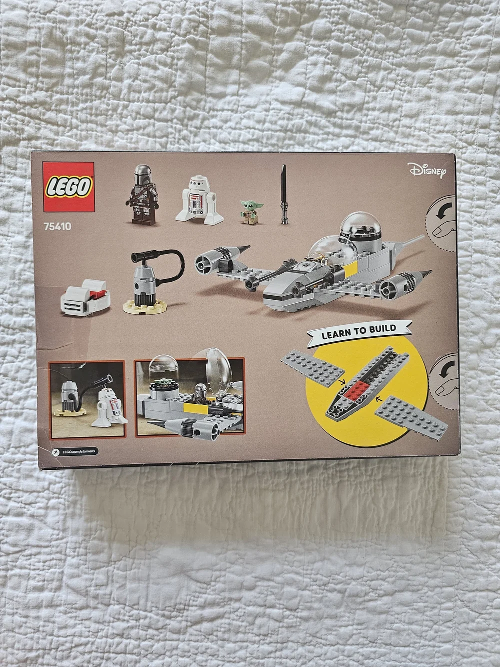 Star Wars Mandalorian N-1 Starfighter Toy - Gray with Yellow Accent NWT